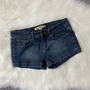 Dark Wash Mid-Rise Jean Shorts - Size 25